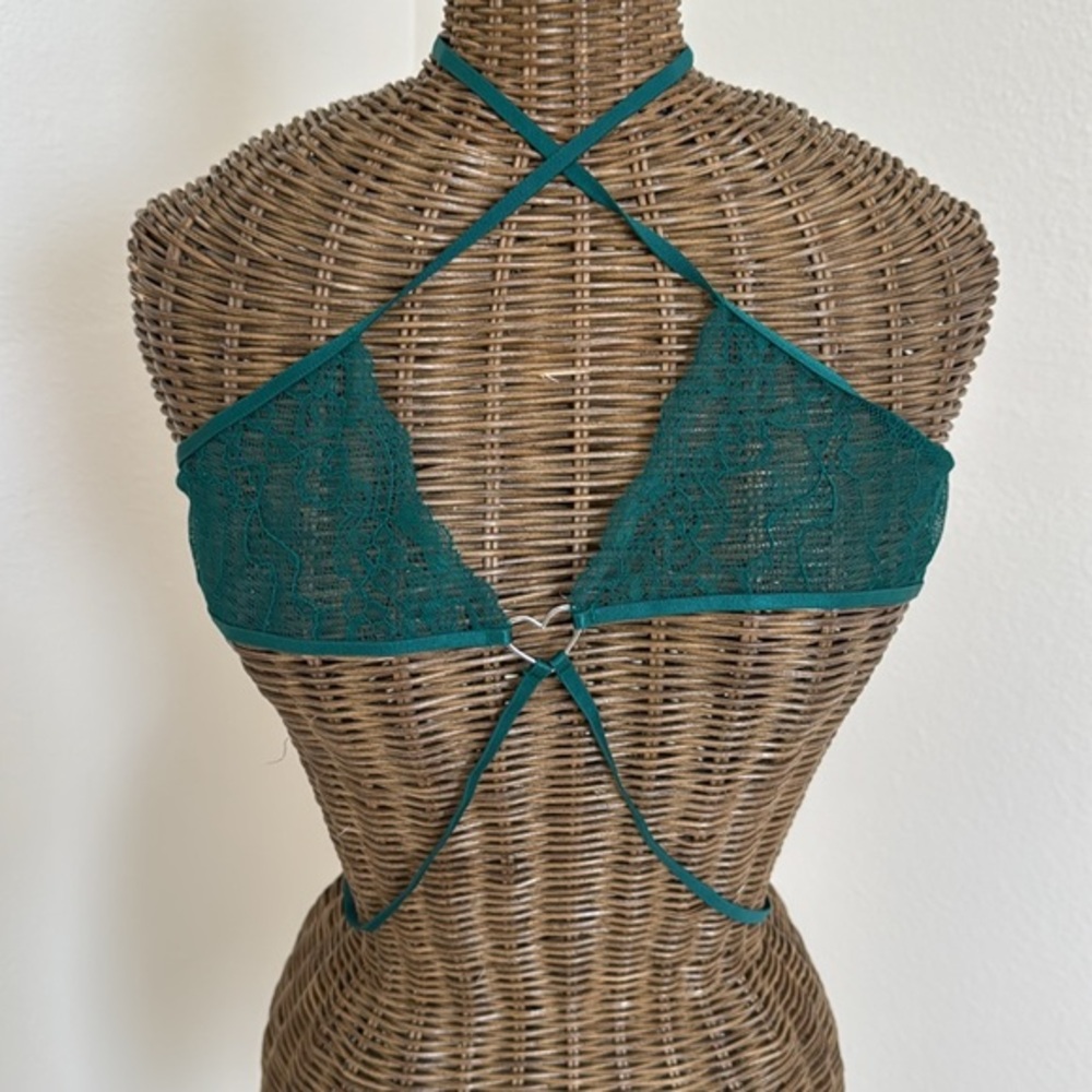 NWT Adore Me Green Lace Bralette L
